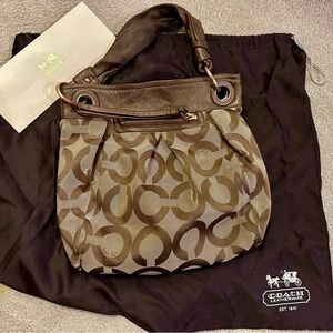 Coach Brown Signature Shoulder Bag